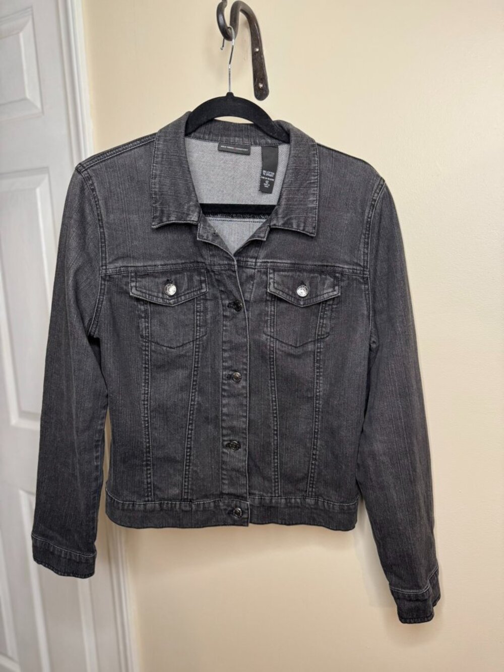 New York & Company Black Denim Women's Size 12 Jacket